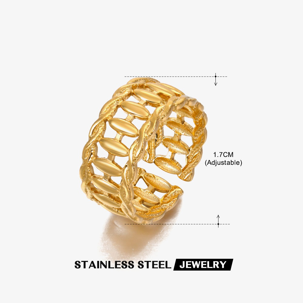 Adjustable Shaped Popular Stainless Steel Ring For Women - Beauty Accessories