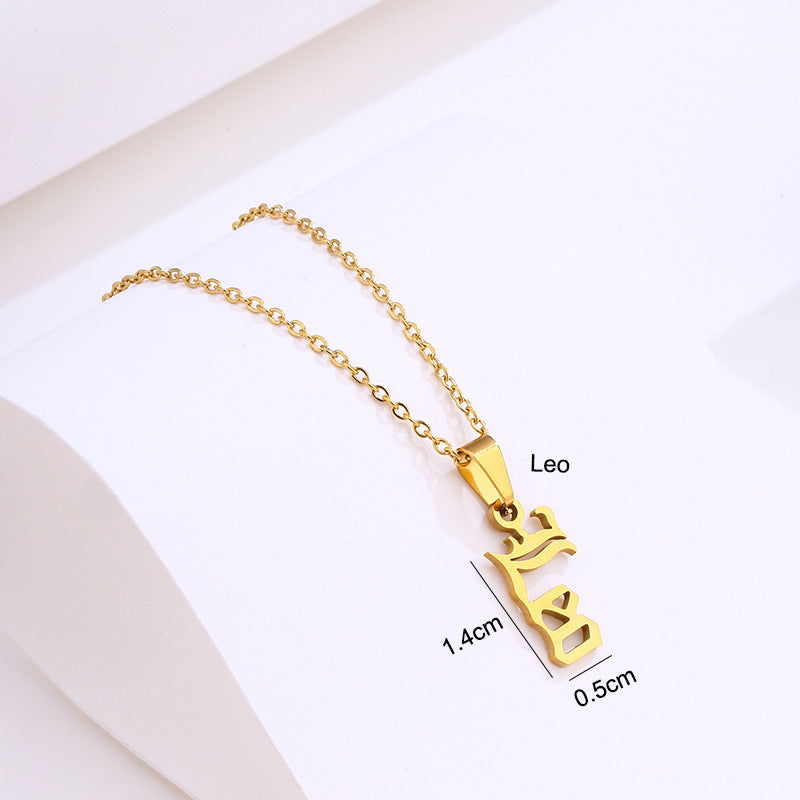 Stainless Steel Zodiac Necklace - Beauty Accessories