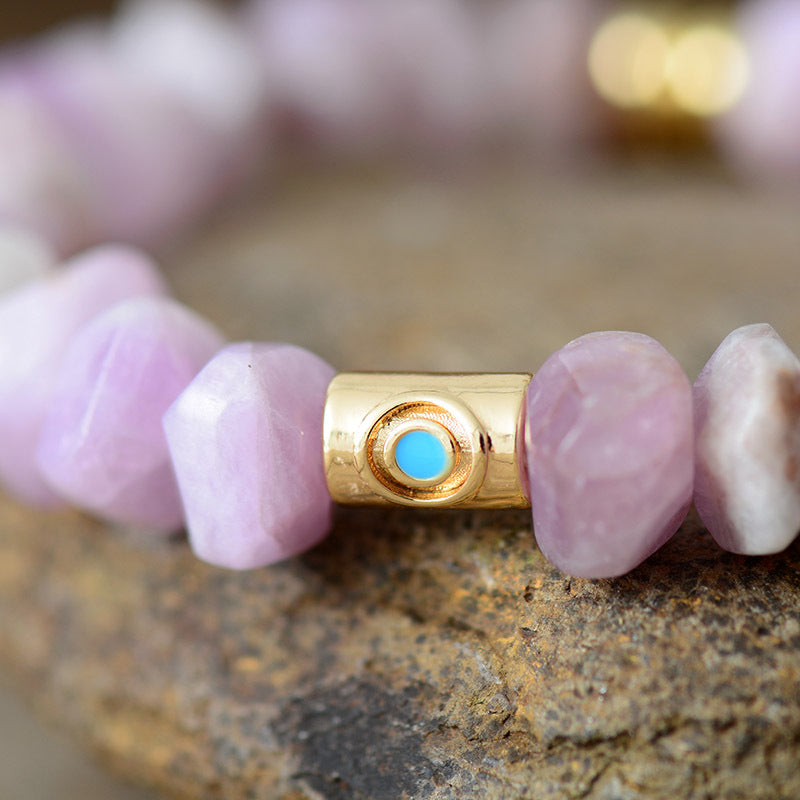 Bohemian Natural Stone Crystal Handmade Elastic Beaded Bracelet - Beauty Accessories