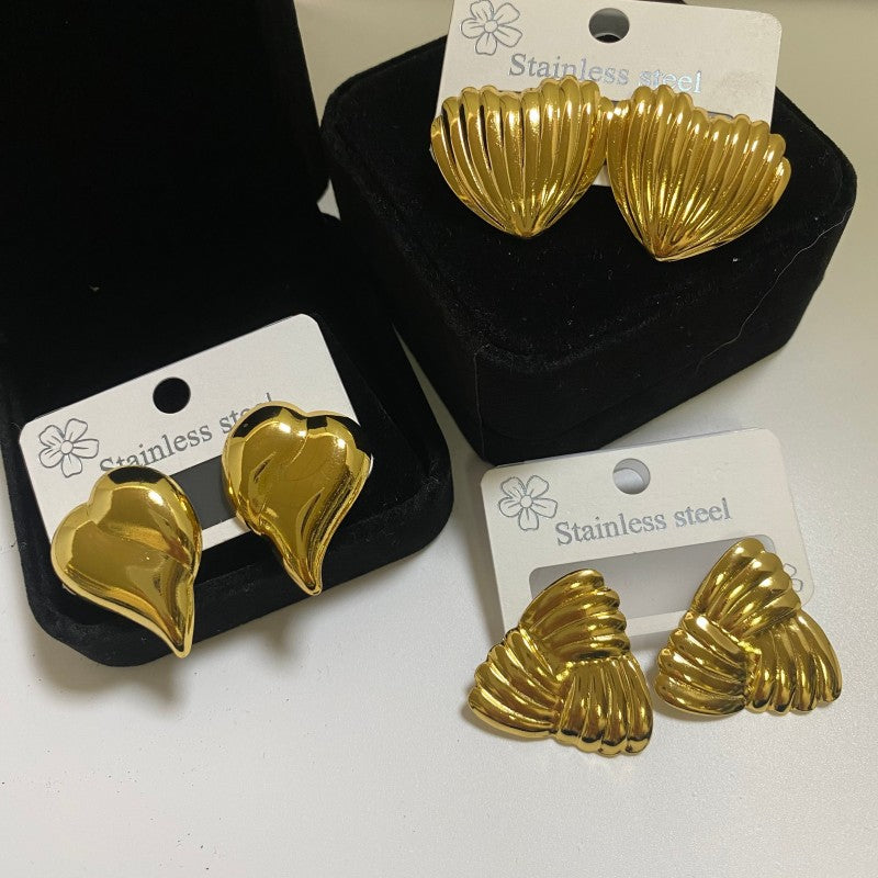 Minimalist Stainless Steel Jewelry Earrings - Beauty Accessories