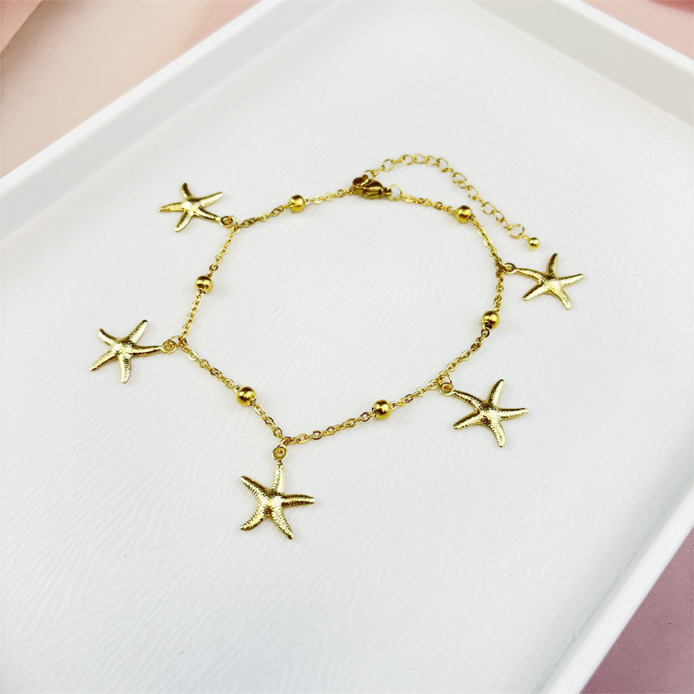 Ocean Series Stainless Steel Women's Anklet - Beauty Accessories