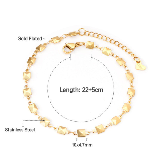 Stainless Steel Anklet Chain Foot Ornaments Female Casual Retro Travel Beach Anklet - Beauty Accessories