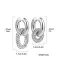 Stainless Steel 18K Gold Plating Twist-knot Earrings With Diamonds - Beauty Accessories