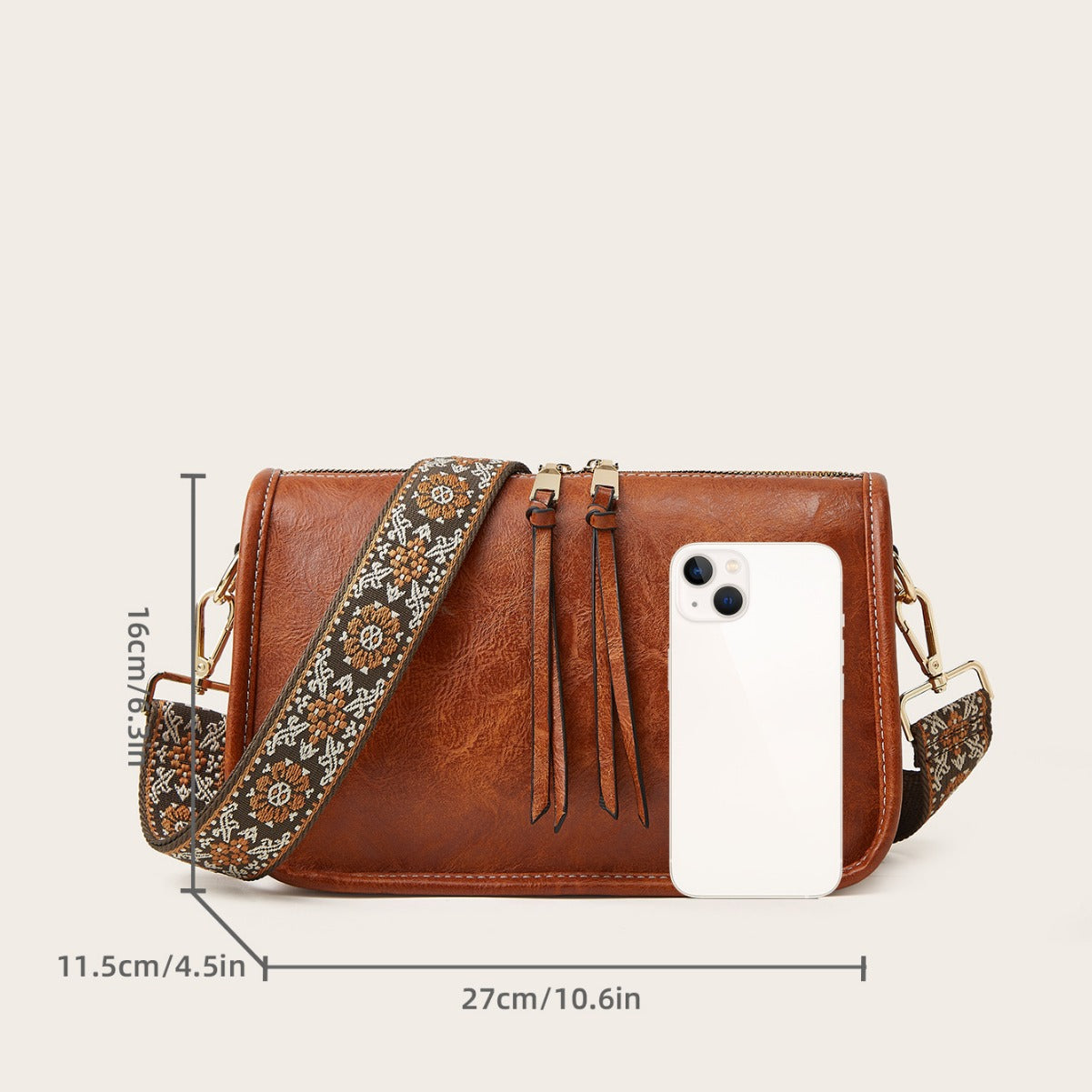 Women's Bohemian Wide Shoulder Strap Crossbody - Beauty Accessories