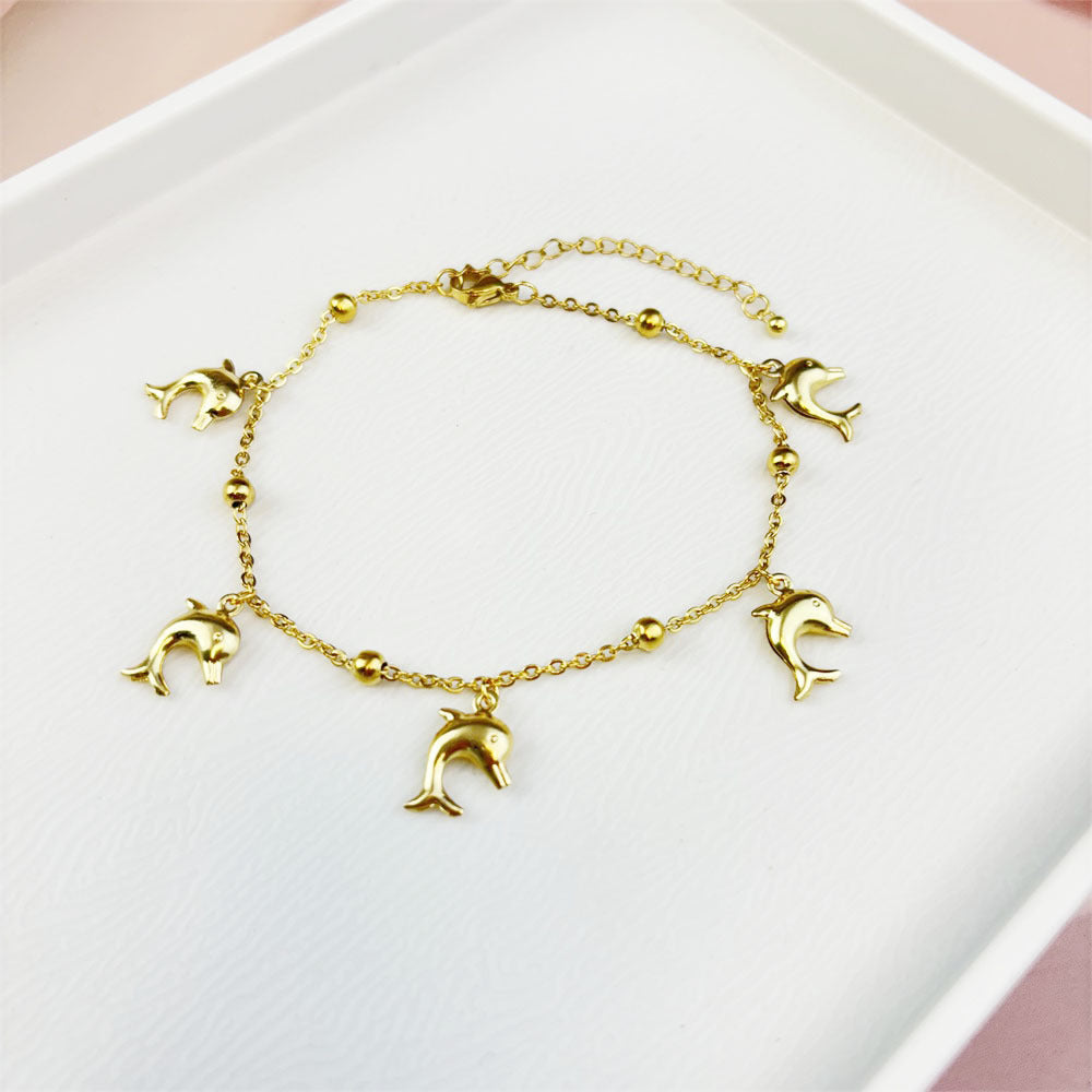 Ocean Series Stainless Steel Women's Anklet - Beauty Accessories