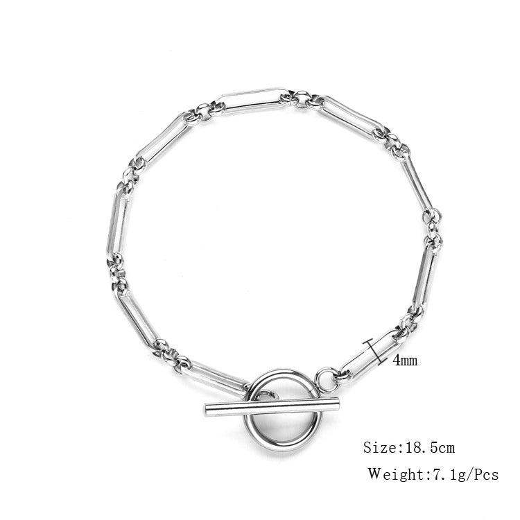 Ins Fashion Stainless Steel Chain Bracelet 18K Gold Plated