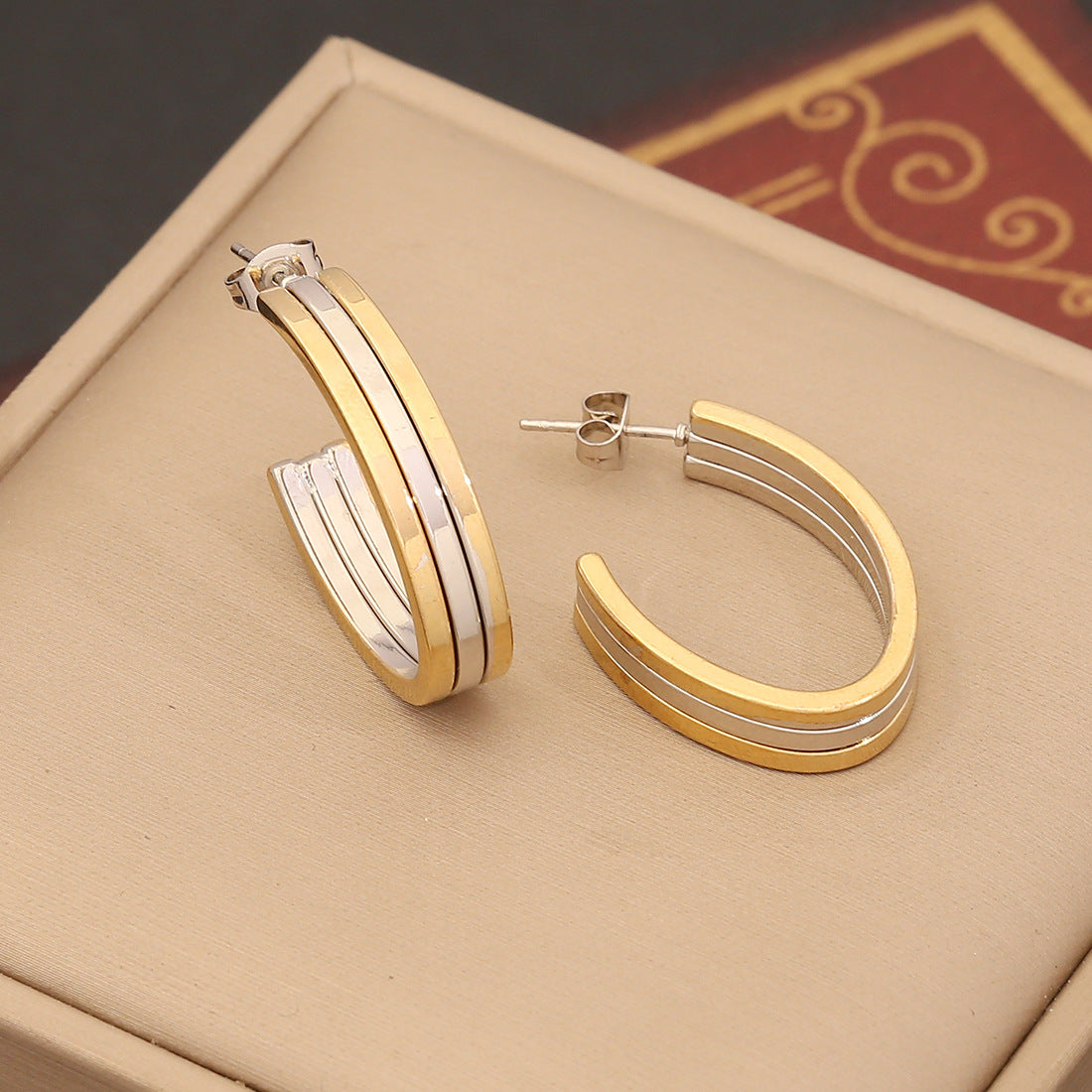 Personalized Linear Stainless Steel Earrings - Beauty Accessories