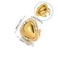 European And American New Stainless Steel Pearl Zircon Ring For Women - Beauty Accessories