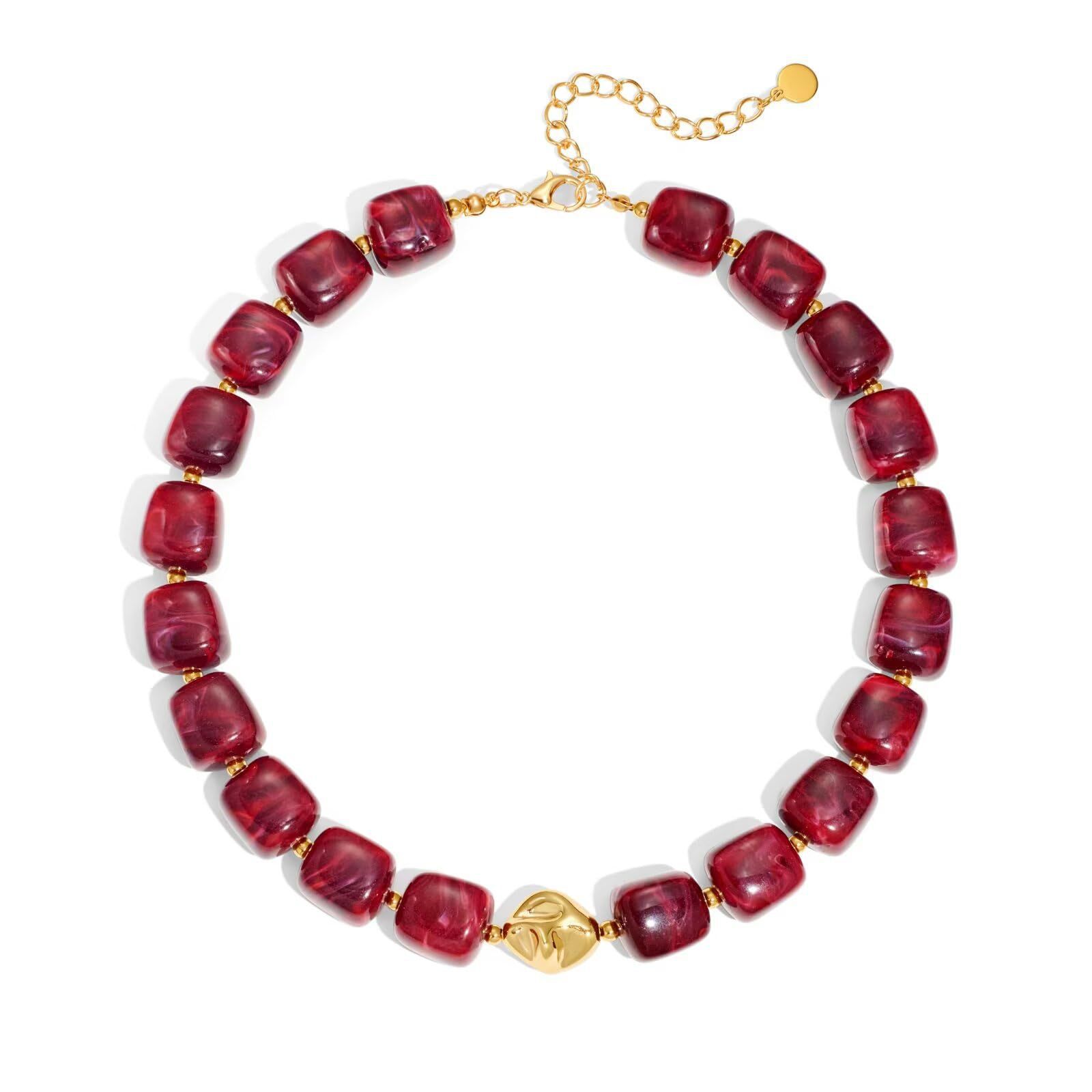 Bohemian Resin Bead Necklace - Beauty Accessories