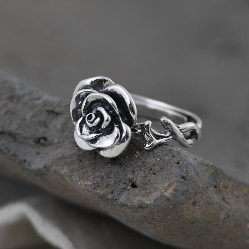 S925 Silver Vintage Thai Silver Craftsmanship Ring - Beauty Accessories