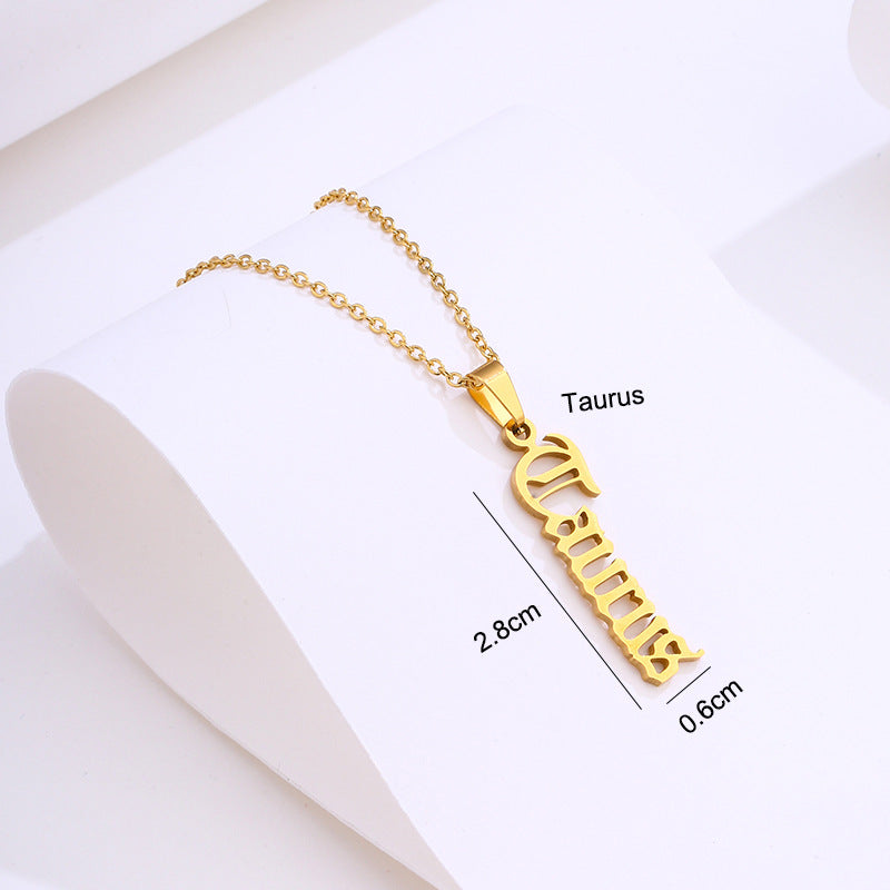 Stainless Steel Zodiac Necklace - Beauty Accessories