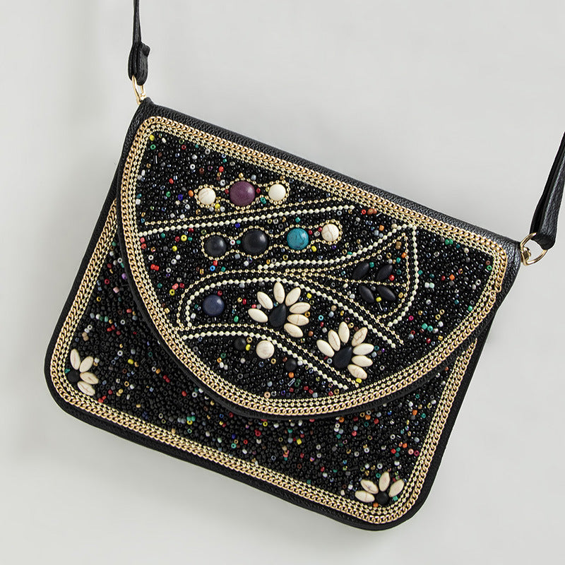 Bohemian Style Bag Bead Ethnic Style Satchel Shell - Beauty Accessories