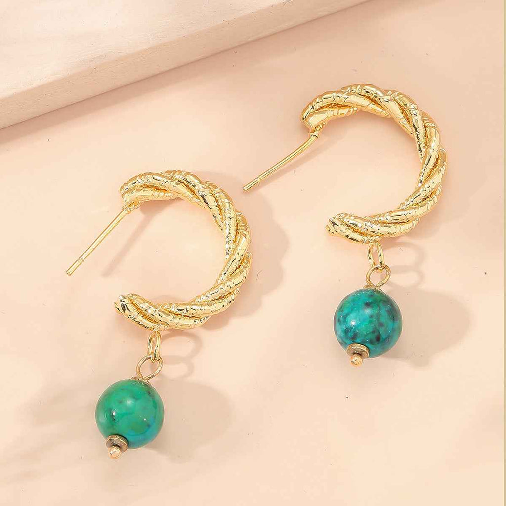 Women's Embossed Stainless Steel Earrings