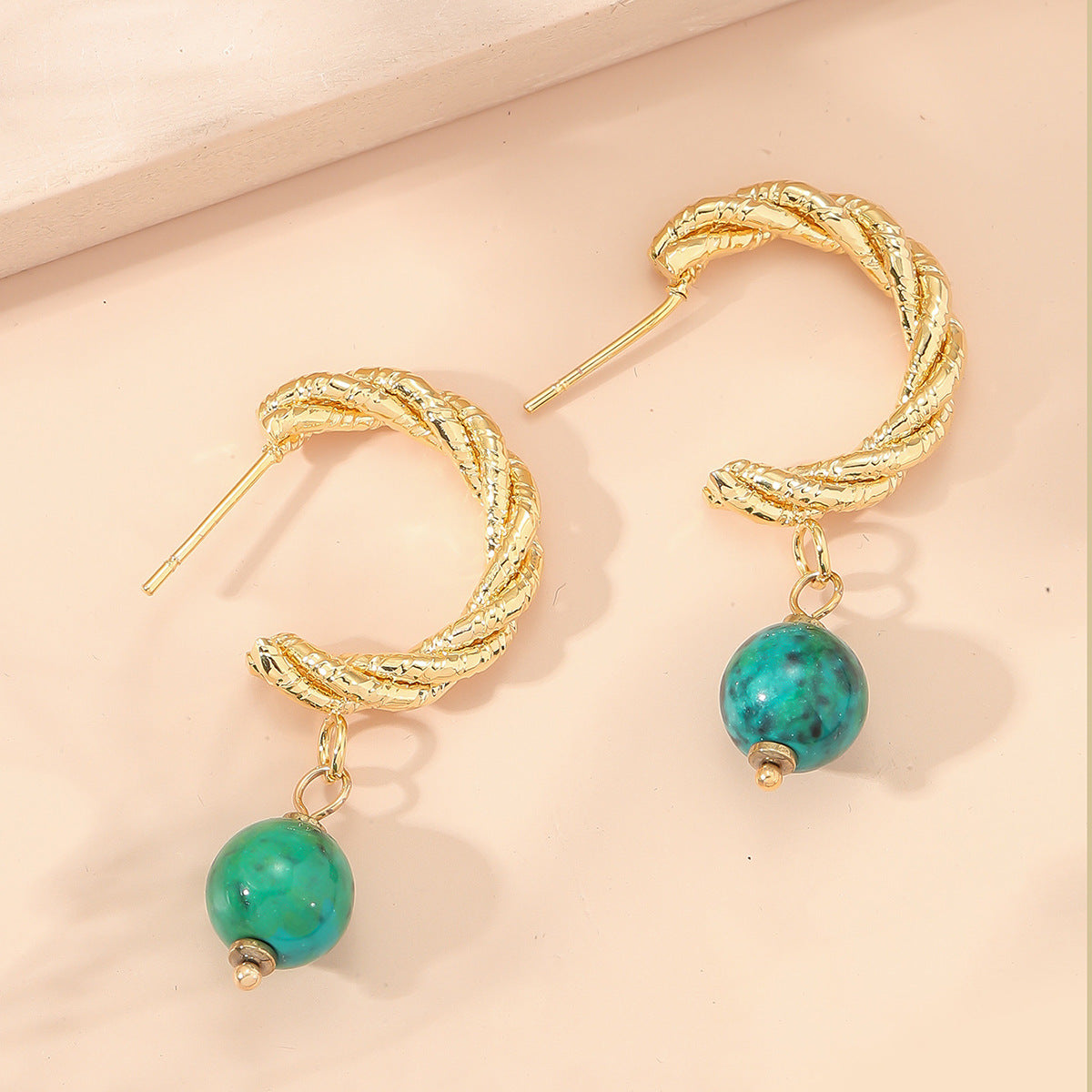 Women's Embossed Stainless Steel Earrings - Beauty Accessories