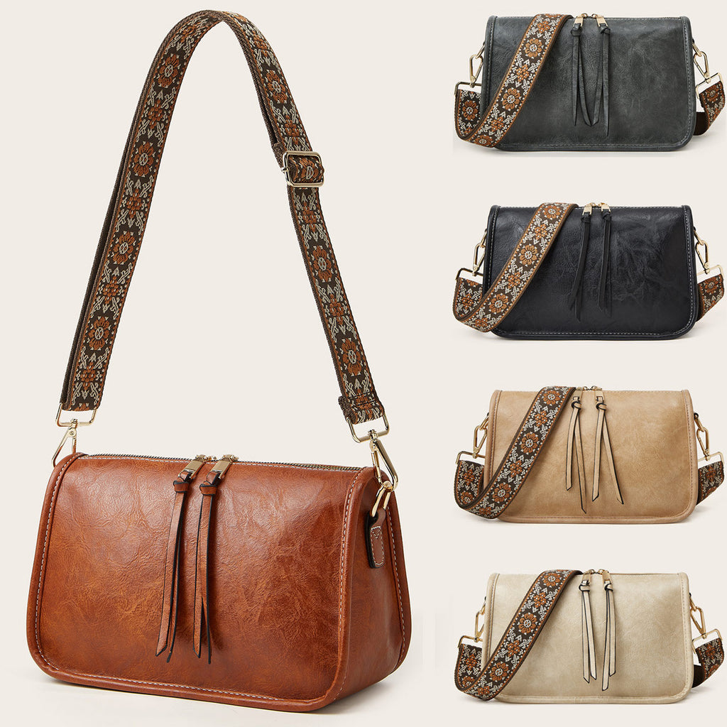 Women's Bohemian Wide Shoulder Strap Crossbody - Beauty Accessories