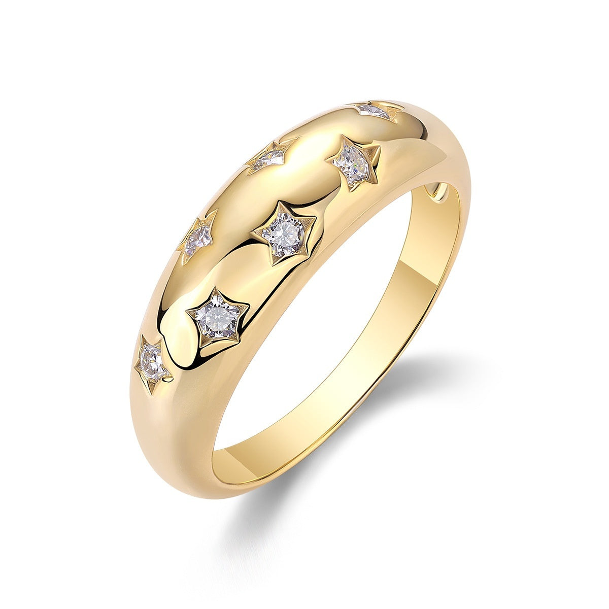925 Silver Minimalist Moissanite Ring