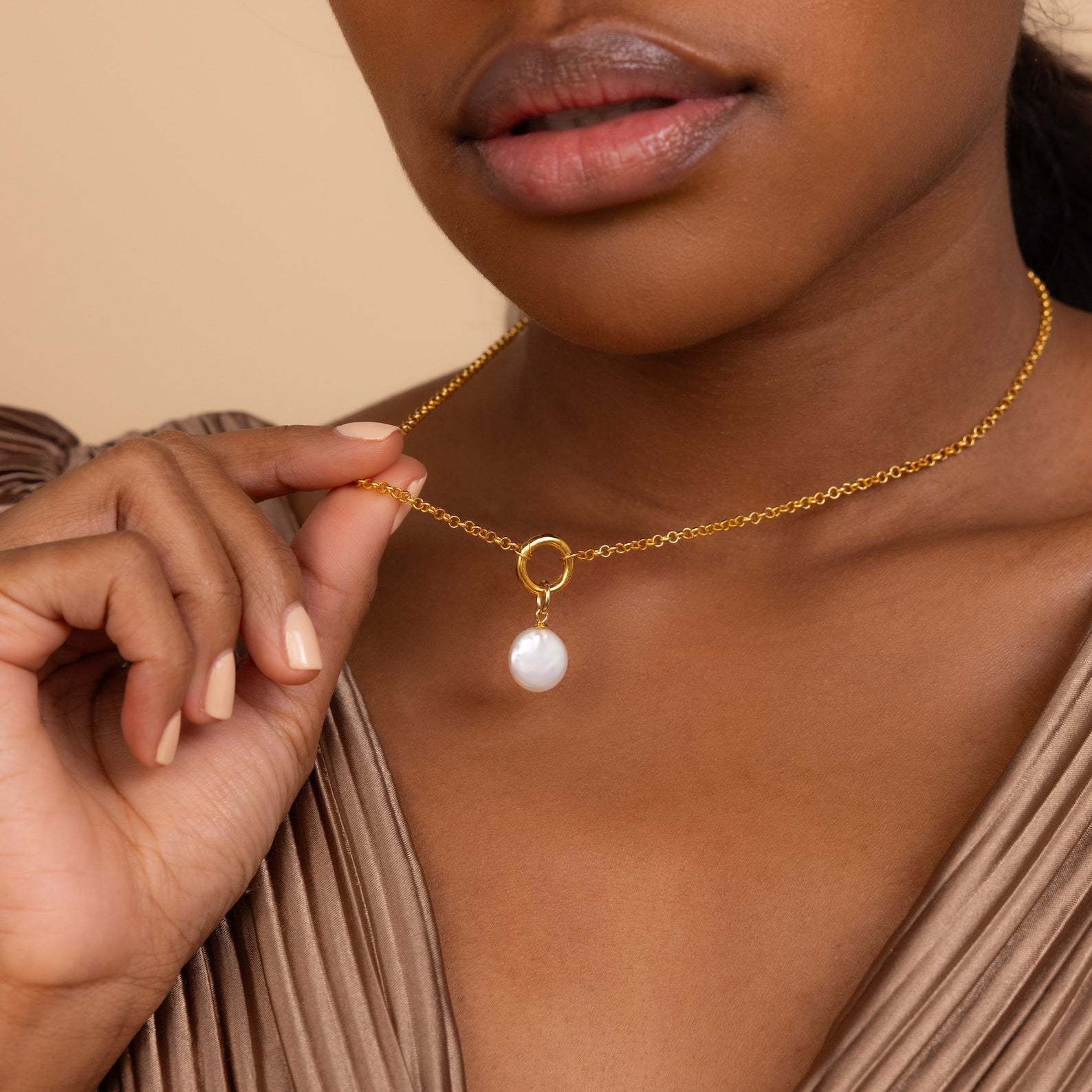 Stainless Steel Diy Accessories Electroplating 18K Gold Necklace - Beauty Accessories