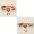 Red And Blue Love Emperor Stone Bracelet - Beauty Accessories