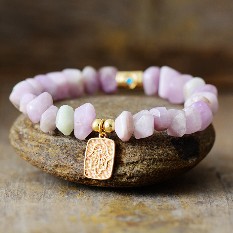 Bohemian Natural Stone Crystal Handmade Elastic Beaded Bracelet - Beauty Accessories