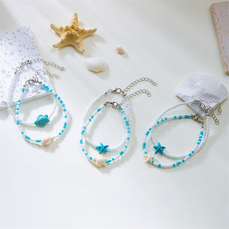 Summer Fashion Beads String Women Anklets - Beauty Accessories