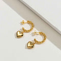 Women's Embossed Stainless Steel Earrings