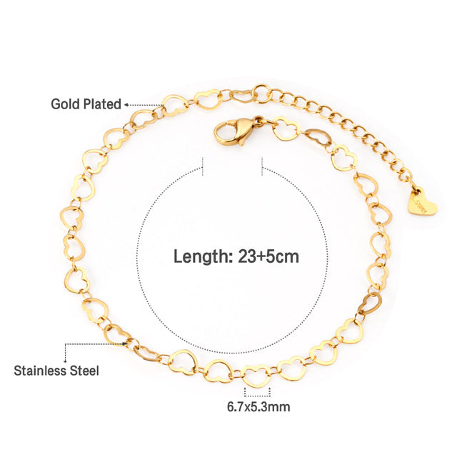 Stainless Steel Anklet Chain Foot Ornaments Female Casual Retro Travel Beach Anklet - Beauty Accessories