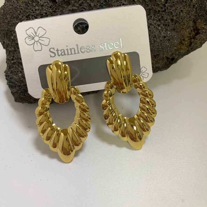 Minimalist Stainless Steel Jewelry Earrings - Beauty Accessories