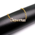 Stainless Steel Female Popular Retro Zodiac Alphabet Anklet - Beauty Accessories