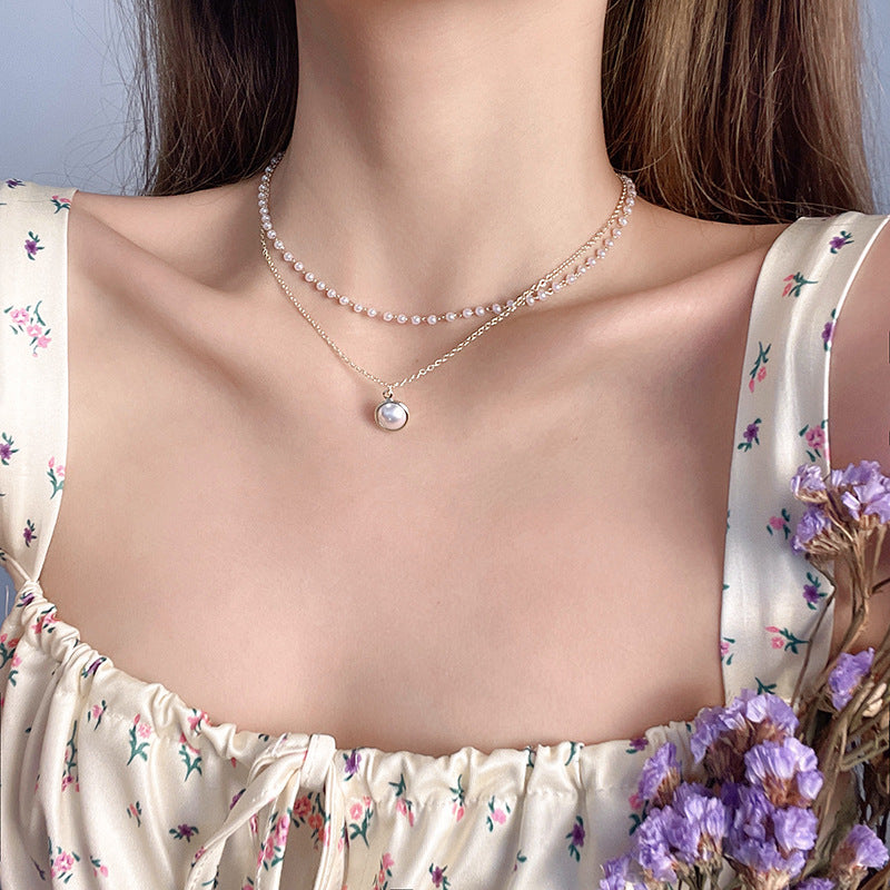 Summer Double-layer Pearls Necklace - Beauty Accessories