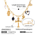Retro 18K Gold Stainless Steel Jewelry Freshwater Pearl Necklace - Beauty Accessories
