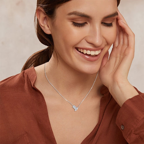 925 Silver Irregular Moissanite Pendant Necklace