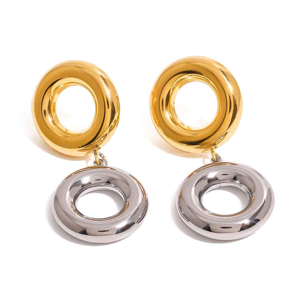 Stainless Steel Circle Earrings