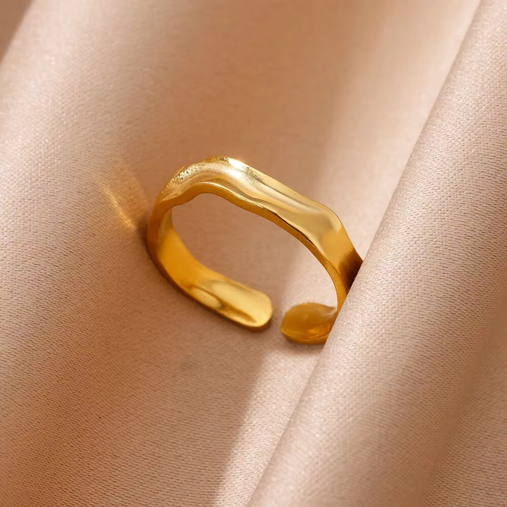 Simple Stainless Steel Trendy Ring For Women - Beauty Accessories