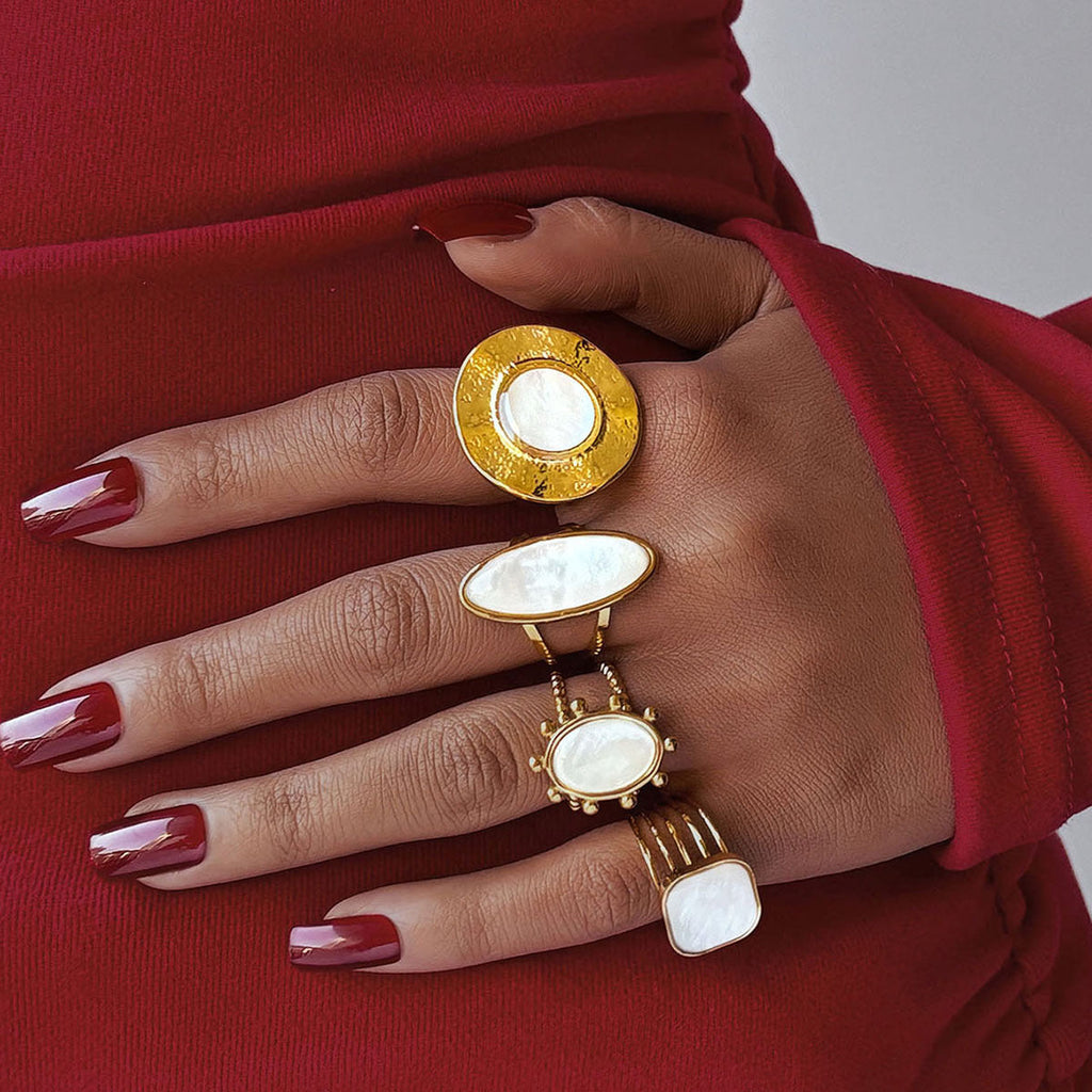 Summer Minimalist Stylish Stainless Steel Shell Ring - Beauty Accessories