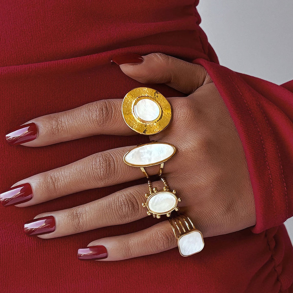 Summer Minimalist Stylish Stainless Steel Shell Ring - Beauty Accessories