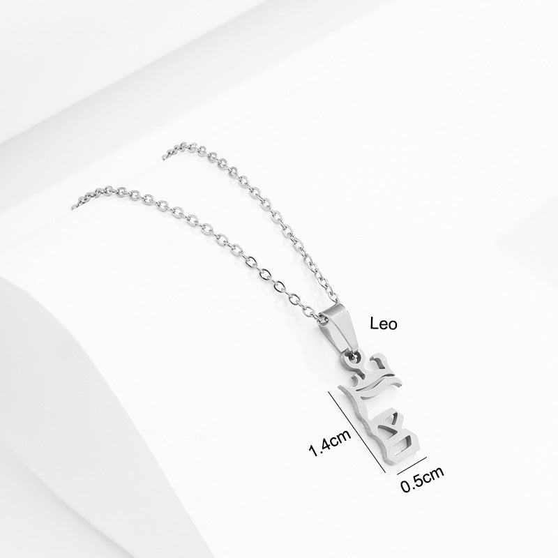 Stainless Steel Zodiac Necklace - Beauty Accessories