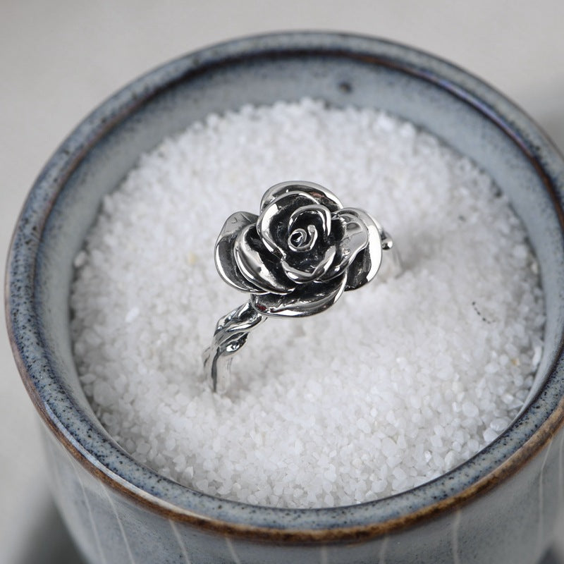 S925 Silver Vintage Thai Silver Craftsmanship Ring - Beauty Accessories