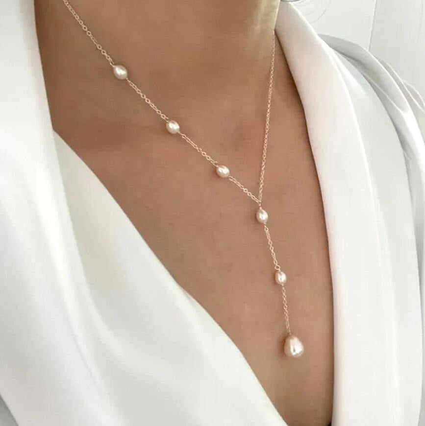 Pearl Double Layer Twin Pearl Necklace